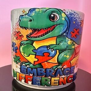 Autism Colorful Dinosaur Puzzle Mug